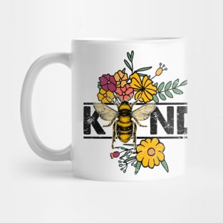 Bee Kind Wild Flower Vintage Shirt Design Mug